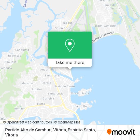 Partido Alto de Camburi, Vitória, Espírito Santo map