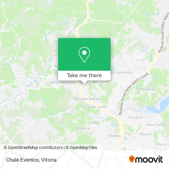Chalé Eventos map