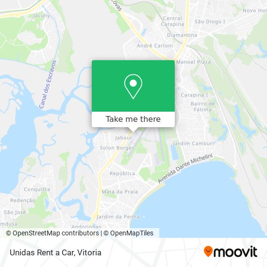 Unidas Rent a Car map