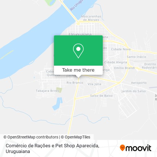 Mapa Comércio de Rações e Pet Shop Aparecida