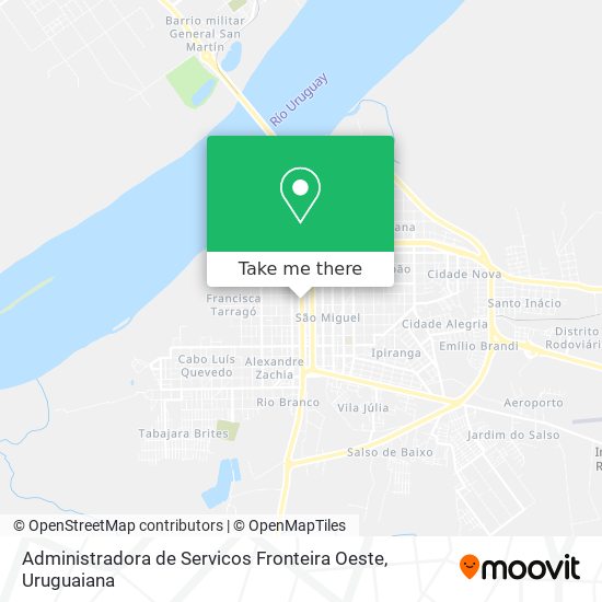 Mapa Administradora de Servicos Fronteira Oeste