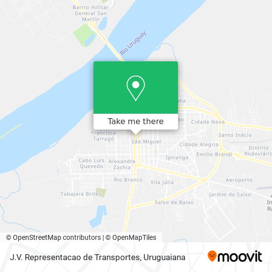 J.V. Representacao de Transportes map