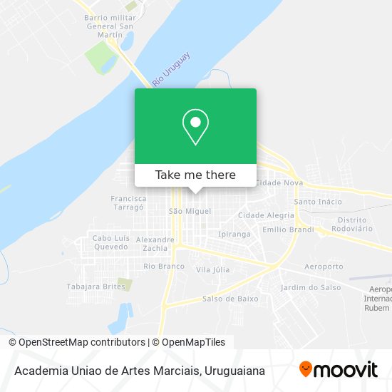 Mapa Academia Uniao de Artes Marciais