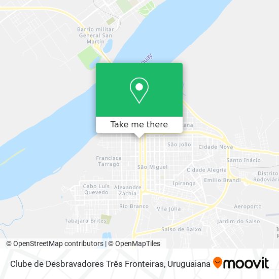 Clube de Desbravadores Três Fronteiras map