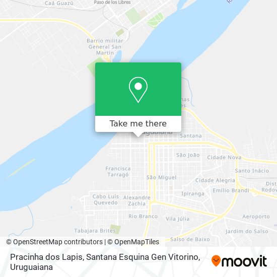 Mapa Pracinha dos Lapis, Santana Esquina Gen Vitorino
