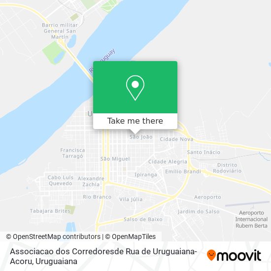 Mapa Associacao dos Corredoresde Rua de Uruguaiana-Acoru