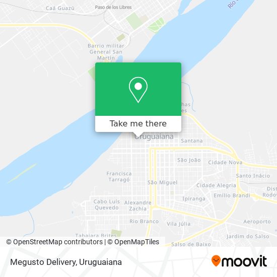 Megusto Delivery map