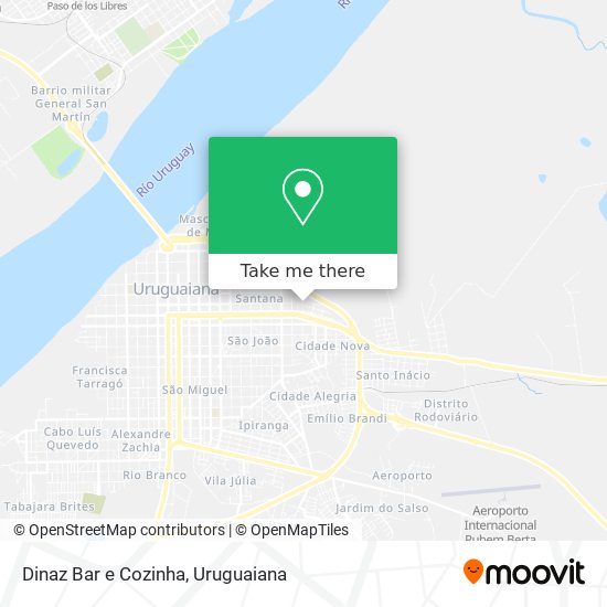 Mapa Dinaz Bar e Cozinha