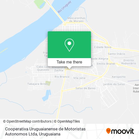 Mapa Cooperativa Uruguaianense de Motoristas Autonomos Ltda