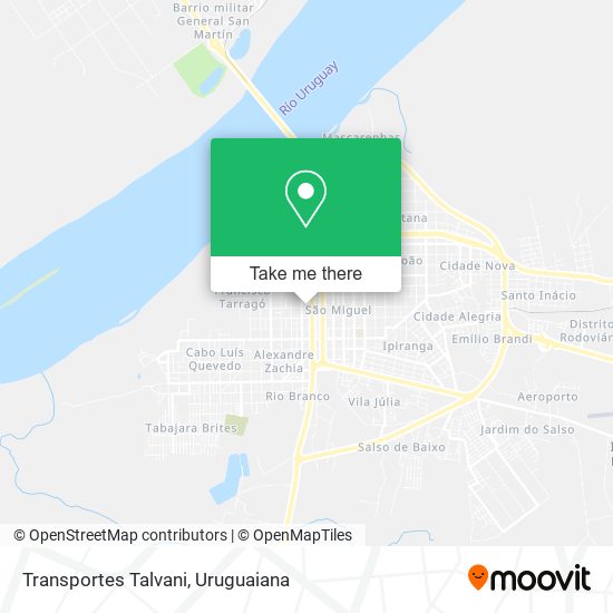 Mapa Transportes Talvani