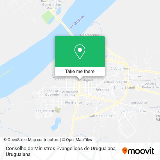 Conselho de Ministros Evangelicos de Uruguaiana map