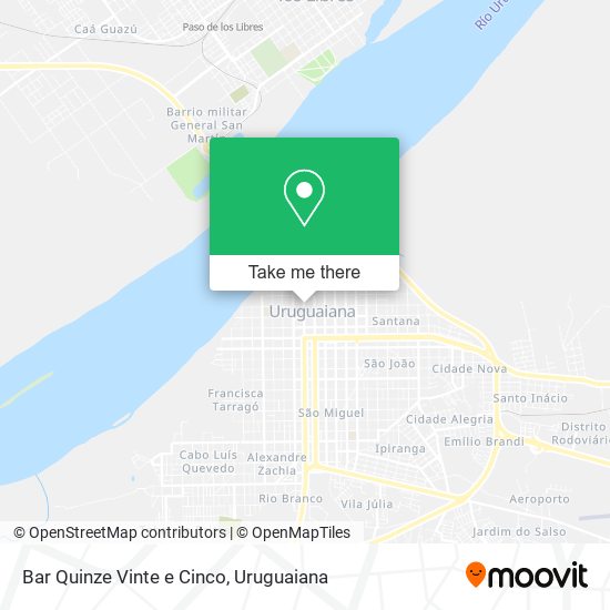 Mapa Bar Quinze Vinte e Cinco