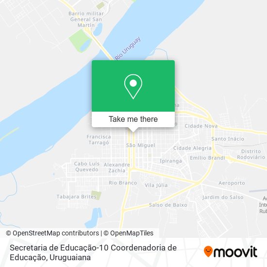 Mapa Secretaria de Educação-10 Coordenadoria de Educação