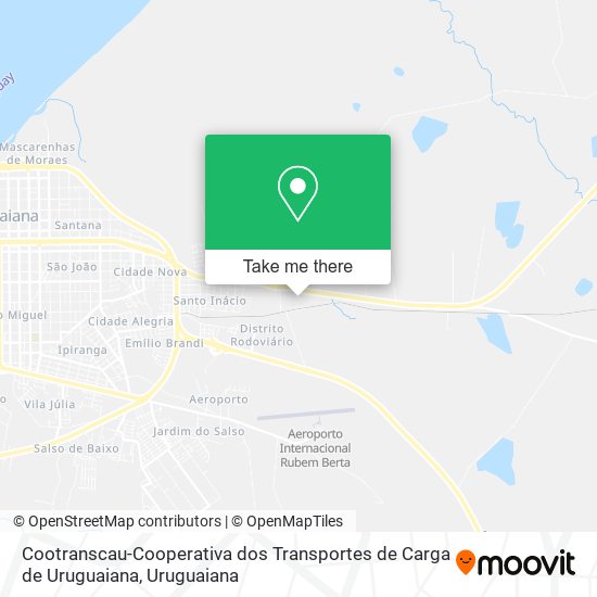 Mapa Cootranscau-Cooperativa dos Transportes de Carga de Uruguaiana