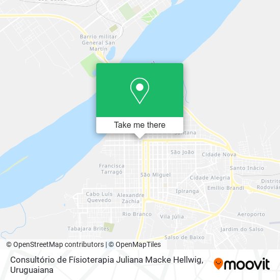 Mapa Consultório de Físioterapia Juliana Macke Hellwig