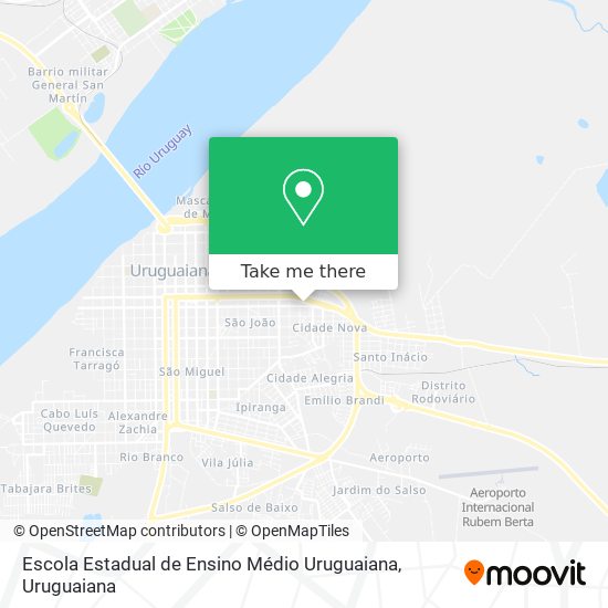 Mapa Escola Estadual de Ensino Médio Uruguaiana