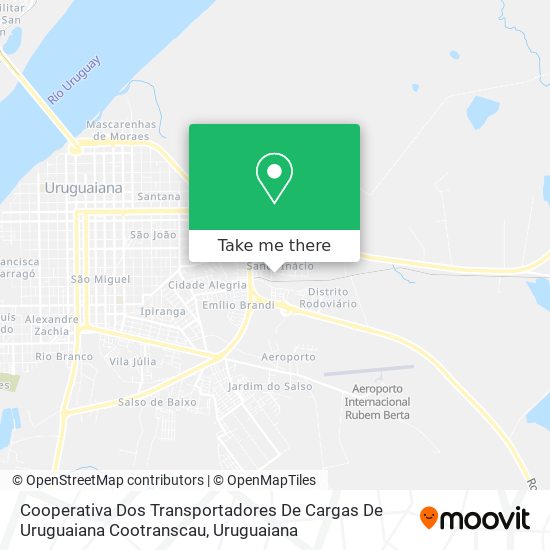 Mapa Cooperativa Dos Transportadores De Cargas De Uruguaiana  Cootranscau