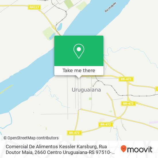 Comercial De Alimentos Kessler Karsburg, Rua Doutor Maia, 2660 Centro Uruguaiana-RS 97510-160 map