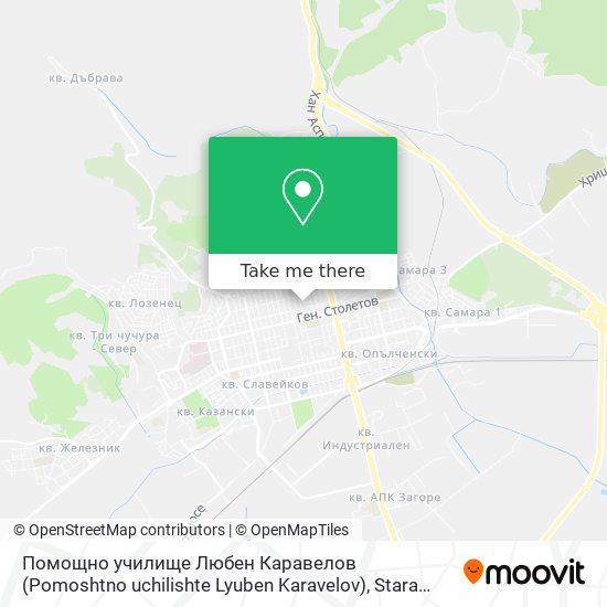 Помощно училище Любен Каравелов (Pomoshtno uchilishte Lyuben Karavelov) map
