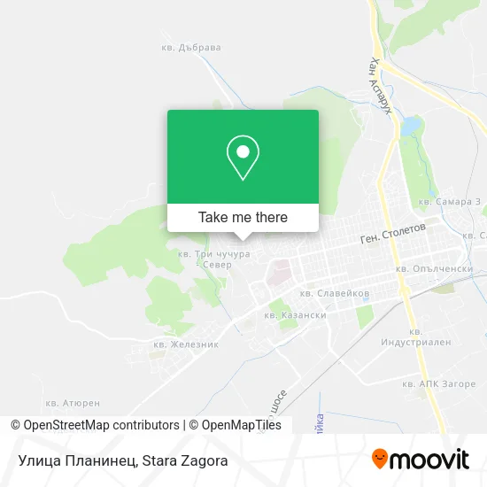 Карта Улица Планинец