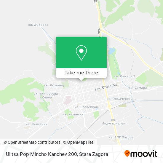 Ulitsa Pop Mincho Kanchev 200 map
