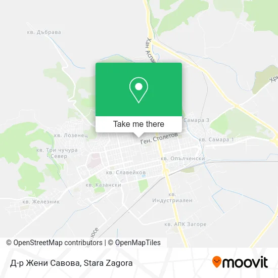 Карта Д-р Жени Савова