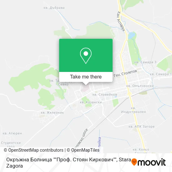 Карта Окръжна Болница ""Проф. Стоян Киркович""