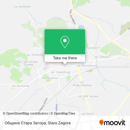 Карта Община Стара Загора