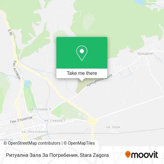 Карта Ритуална Зала За Погребения