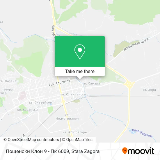 Карта Пощенски Клон 9 - Пк 6009