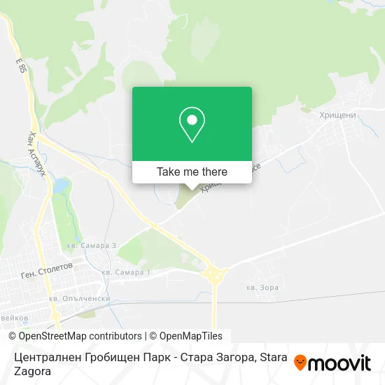 Карта Централнен Гробищен Парк - Стара Загора