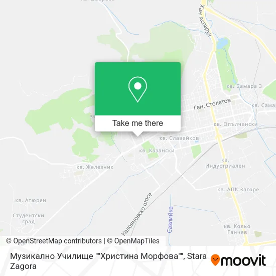 Карта Музикално Училище ""Христина Морфова""