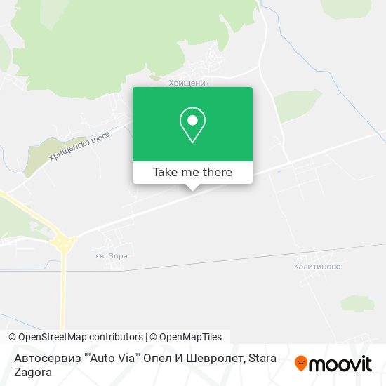 Карта Автосервиз ""Auto Via"" Опел И Шевролет
