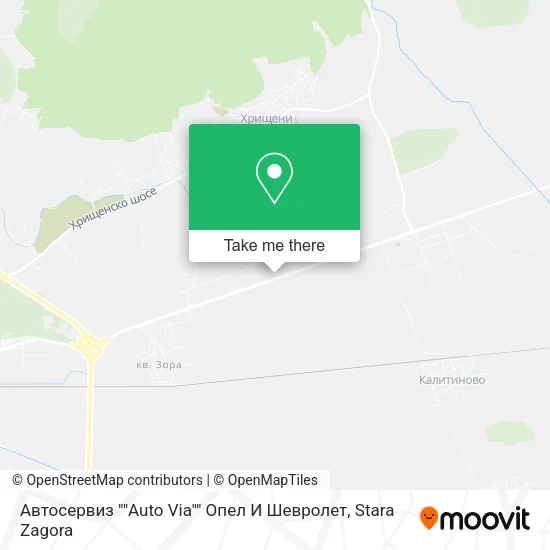 Карта Автосервиз ""Auto Via"" Опел И Шевролет