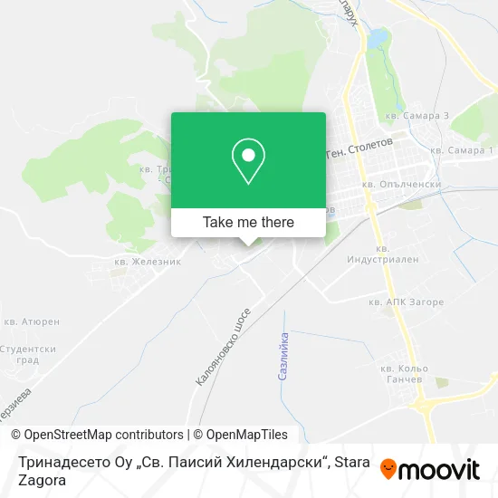 Карта Тринадесето Оу „Св. Паисий Хилендарски“