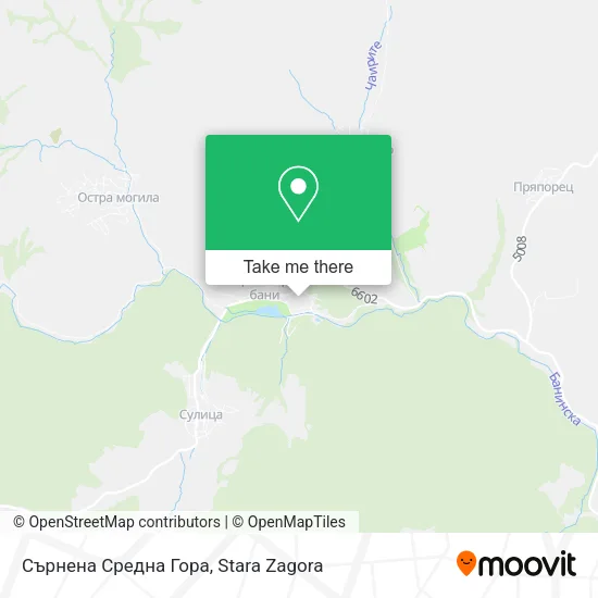 Карта Сърнена Средна Гора