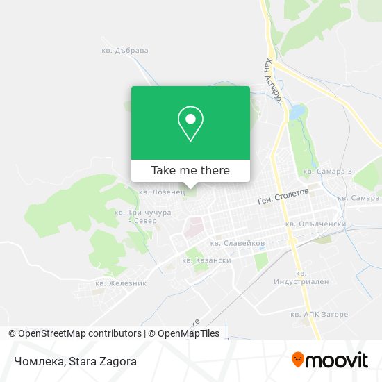 Чомлека map