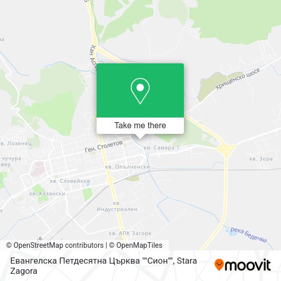 Карта Евангелска Петдесятна Църква ""Сион""