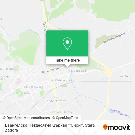 Карта Евангелска Петдесятна Църква ""Сион""