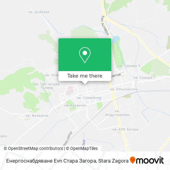Карта Енергоснабдяване Evn Стара Загора