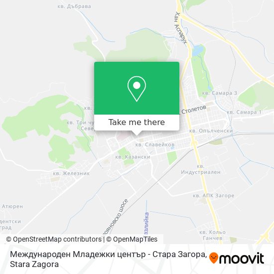 Международен Младежки център - Стара Загора map