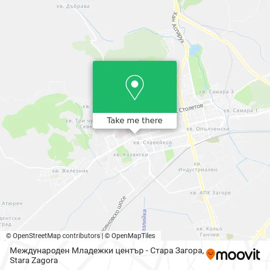 Карта Международен Младежки център - Стара Загора