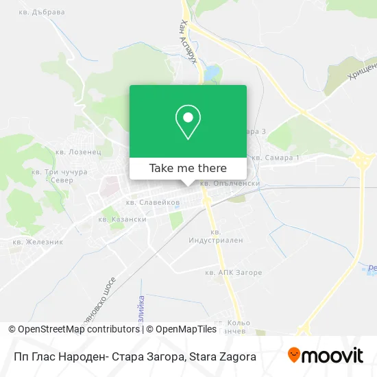 Карта Пп Глас Народен- Стара Загора