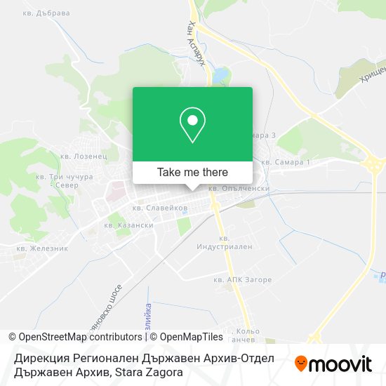 Карта Дирекция Регионален Държавен Архив-Отдел Държавен Архив