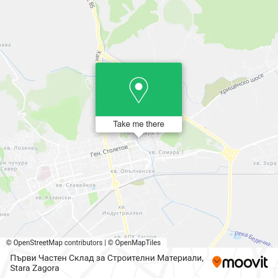 Карта Първи Частен Склад за Строителни Материали