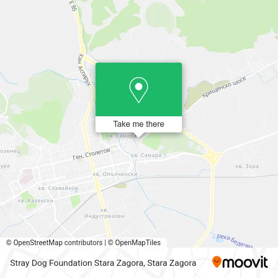 Карта Stray Dog Foundation Stara Zagora