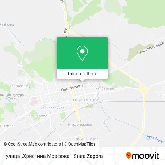 Карта улица „Христина Морфова“