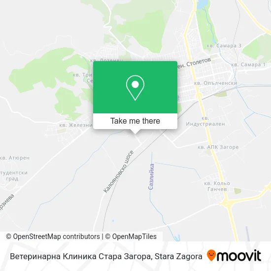 Карта Ветеринарна Клиника Стара Загора