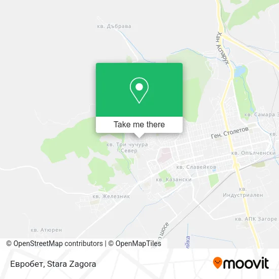 Карта Евробет