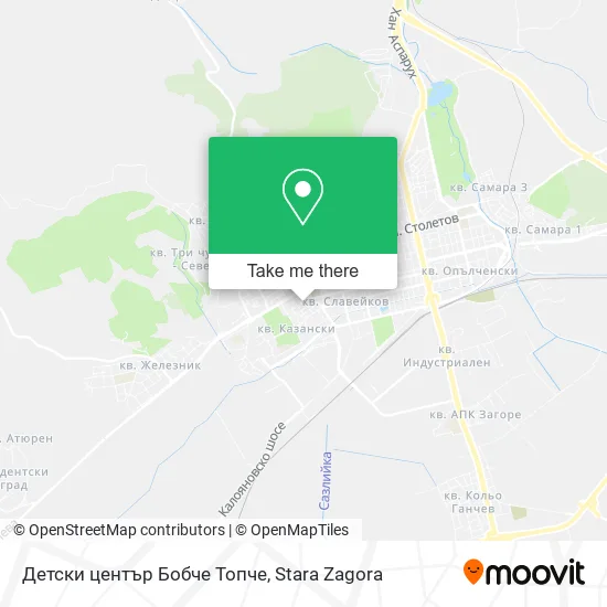 Карта Детски център Бобче Топче